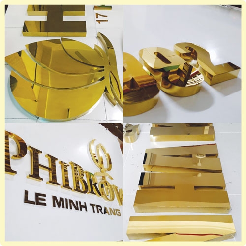 Chữ Inox uốn nổi